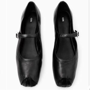 COS Black Leather Mary Jane Flats